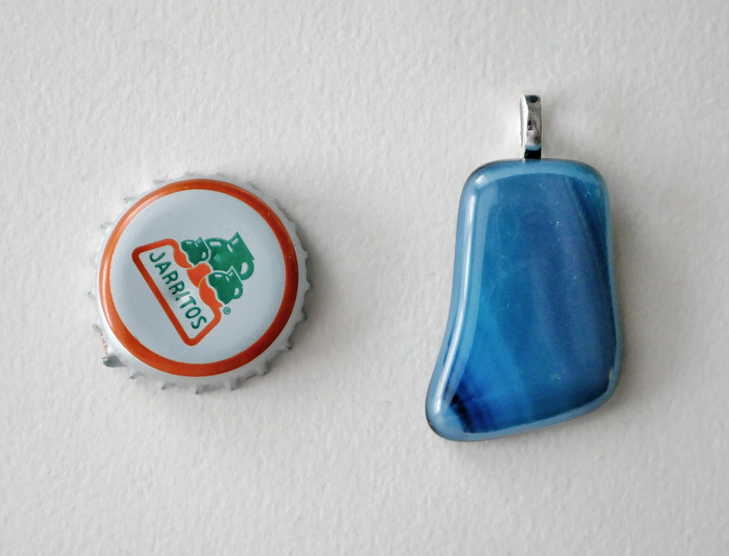 Banded Blue Pendant #2 (Base Metal) (PENDANT ONLY)