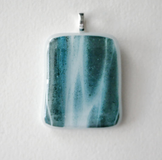 Rippling Blue Pendant #3 (Base Metal) (PENDANT ONLY)