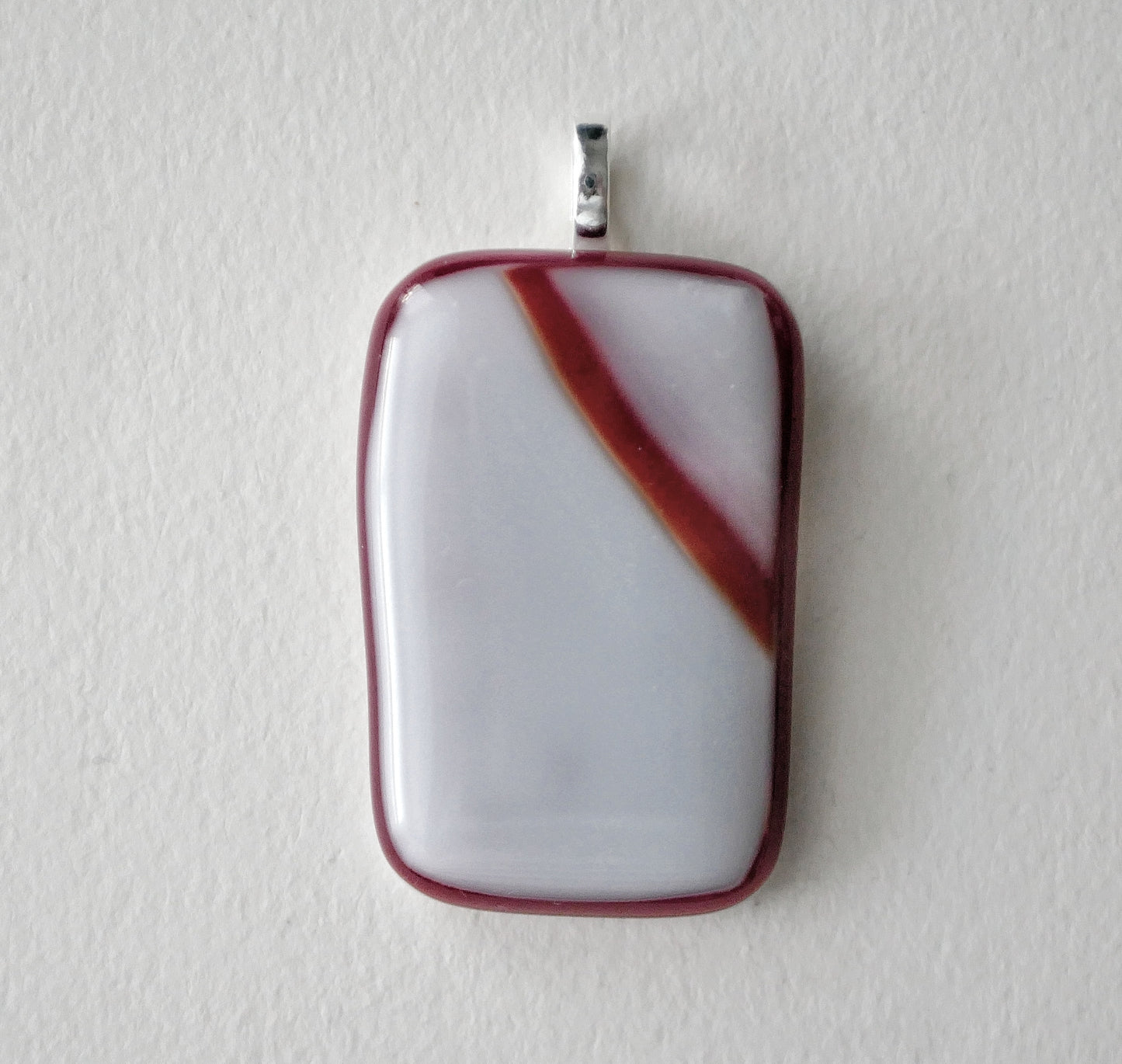 Red and White Pendant #2 (Base Metal) (PENDANT ONLY)