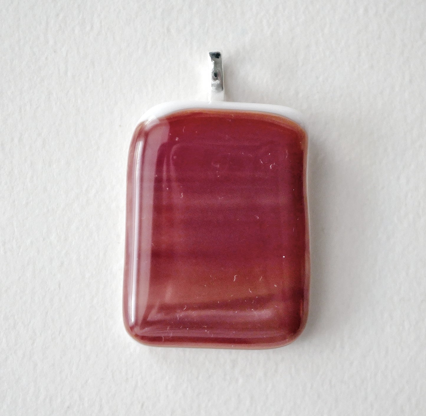 Red and White Pendant #4 (Base Metal) (PENDANT ONLY)