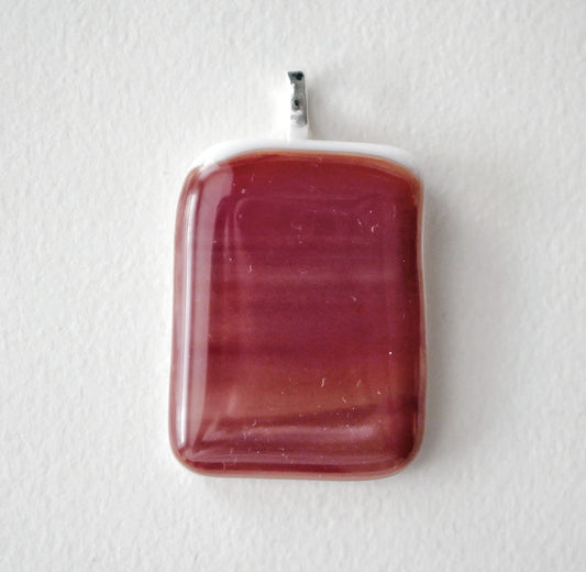 Red and White Pendant #4 (Base Metal) (PENDANT ONLY)