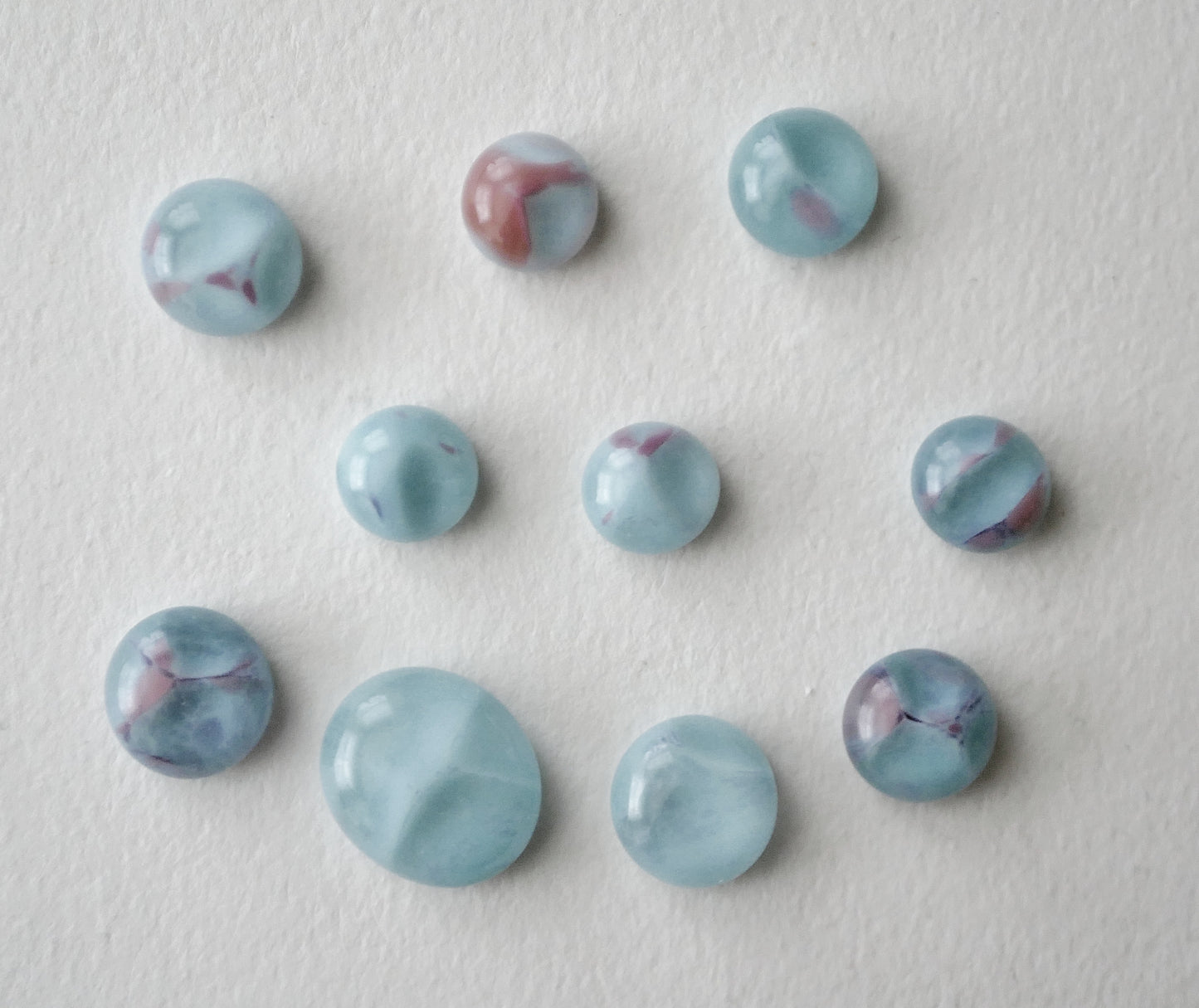 10 Blue and Pink Speckle Tokens