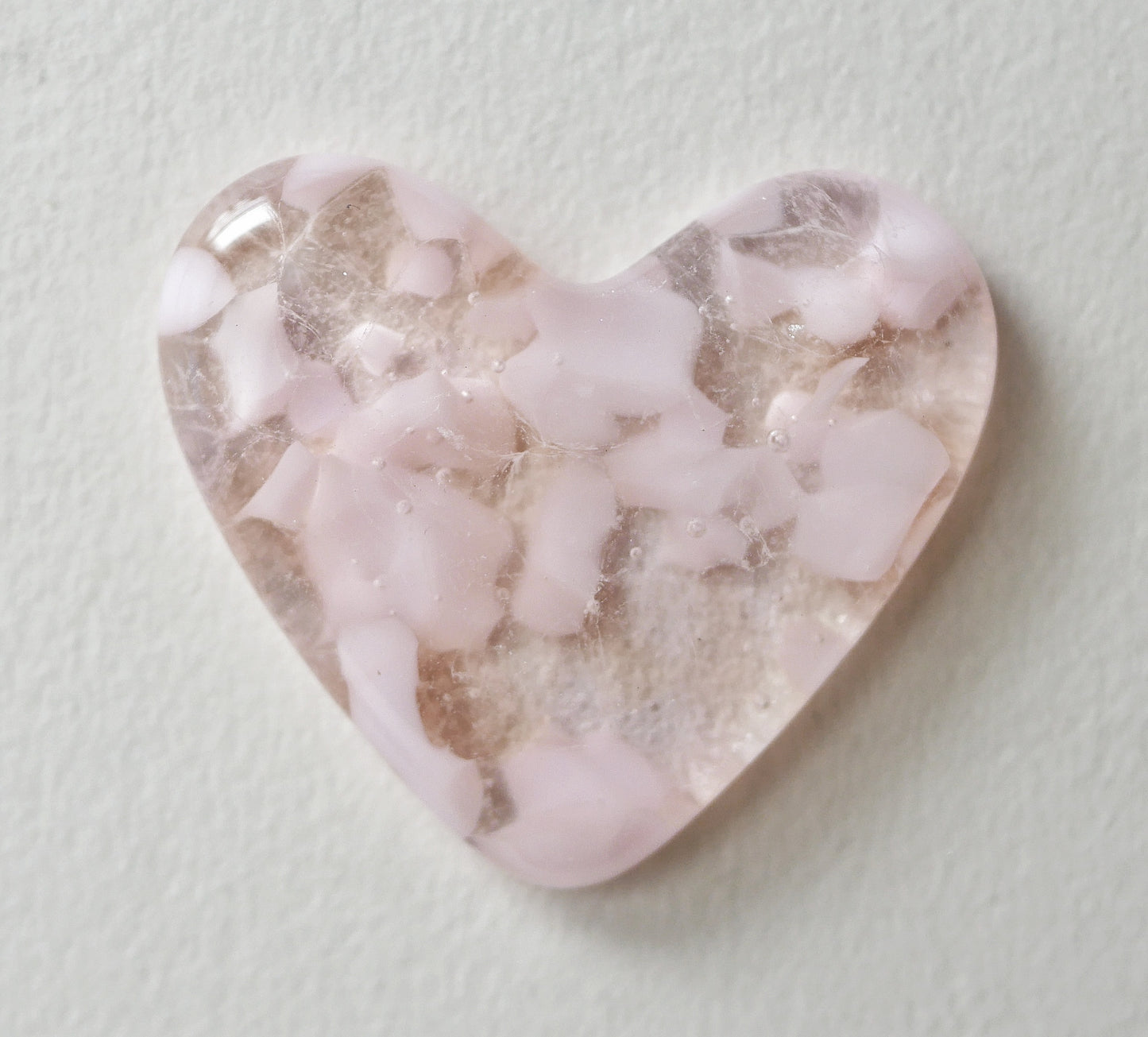 Pale Pink Petal Pocket Heart