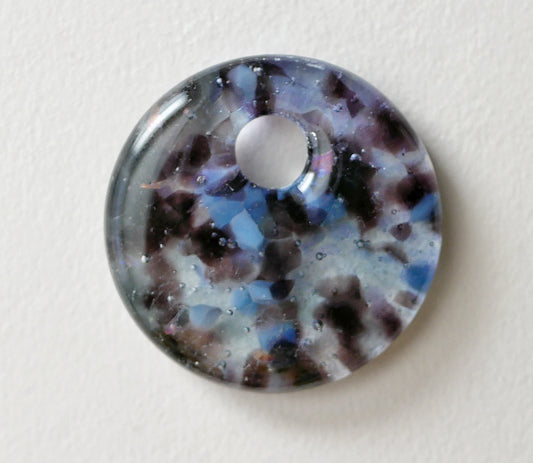 Round Pendant: Purple Confetti (PENDANT ONLY)