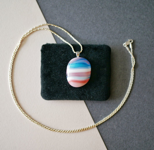 Silver Delicate Trans Pride Pendant (Batch 7)