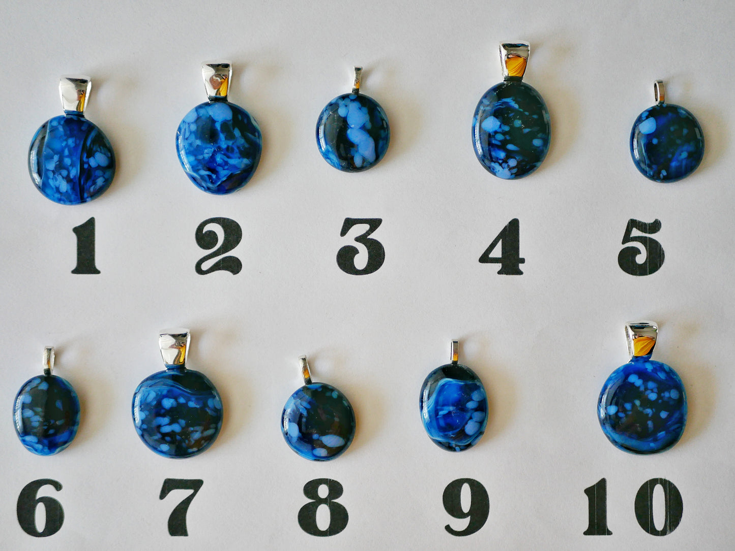 Blue Speckle Pendants