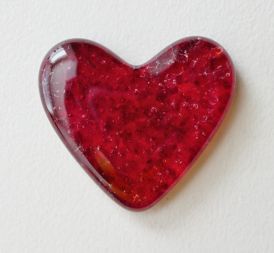 Finely Speckled Red Pocket Heart