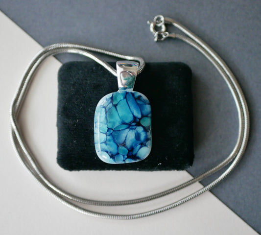 Aqua Dragonskin Pendant (Base Metal)