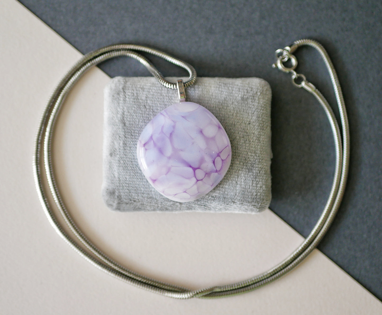 Lavender Dragonskin Pendant (Base Metal)