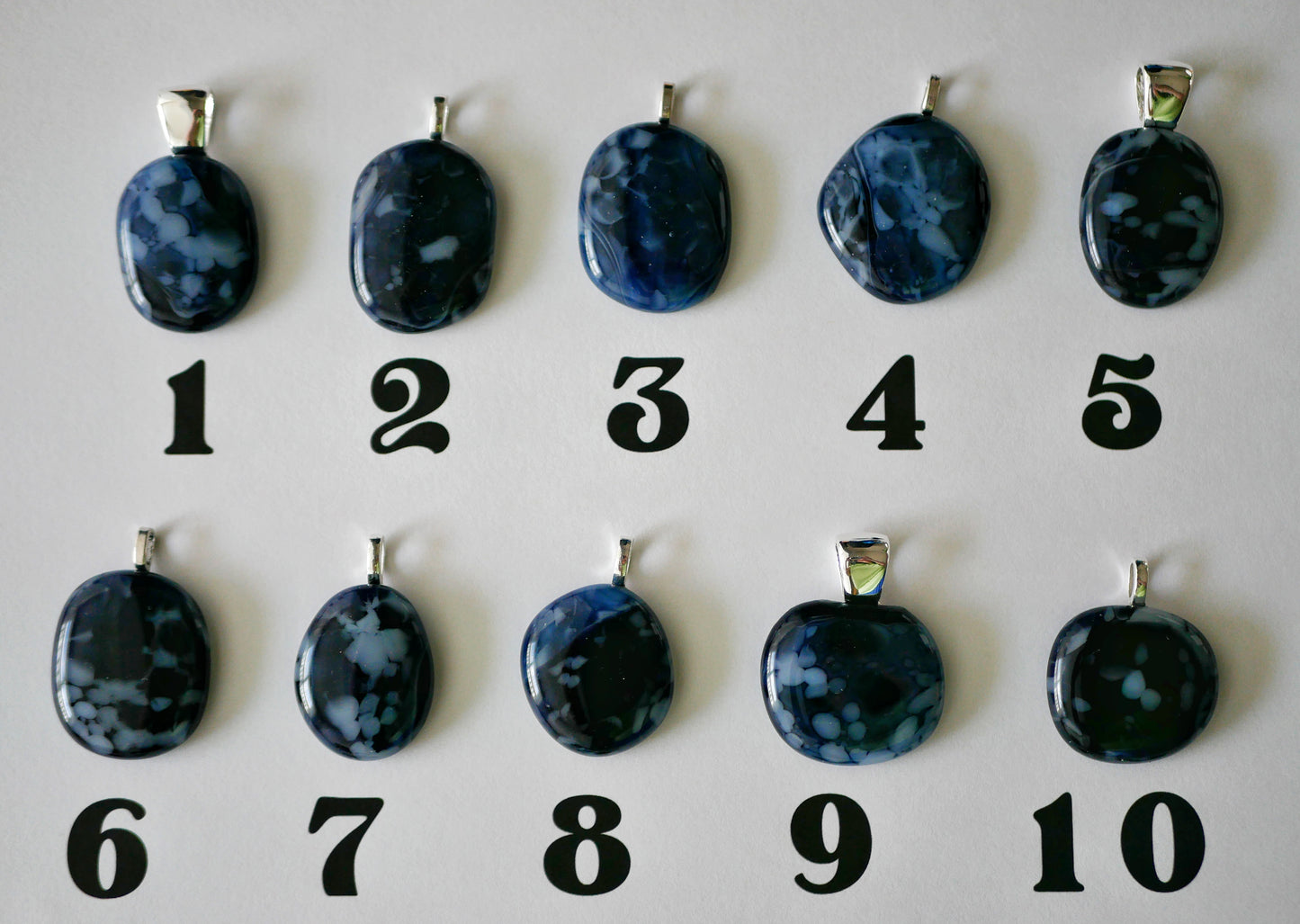 Dark Violet Speckled Pendants