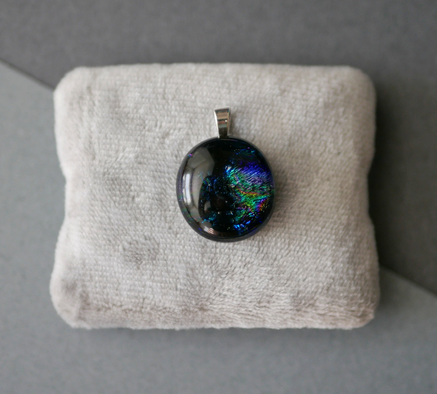 Small Dichroic Pendant with Choice of Silver Chain #4