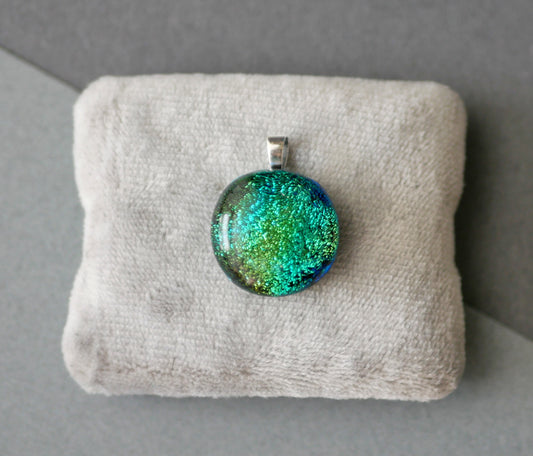 Small Dichroic Pendant with Choice of Silver Chain #5