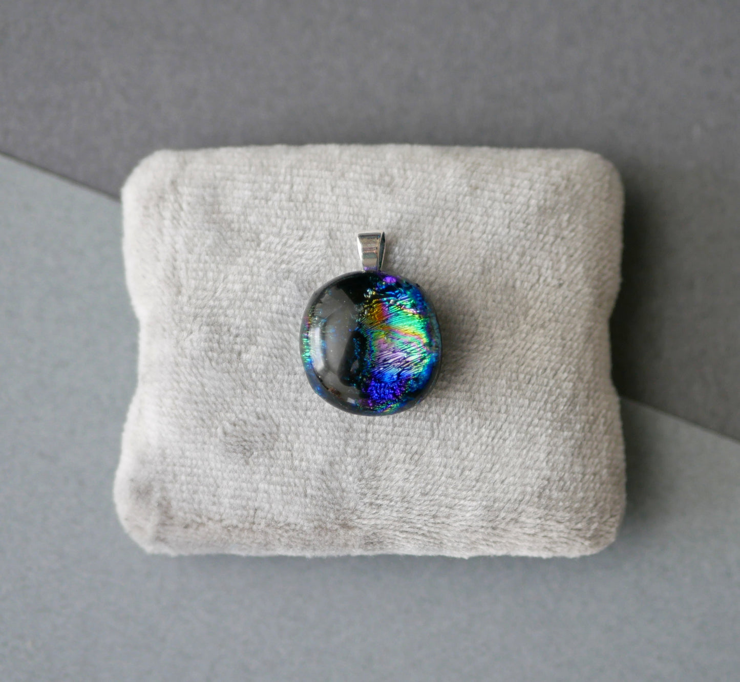 Small Dichroic Pendant with Choice of Silver Chain #13