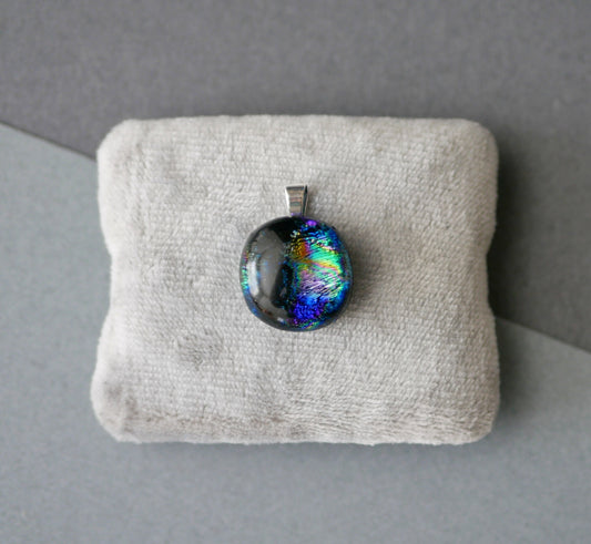 Small Dichroic Pendant with Choice of Silver Chain #13