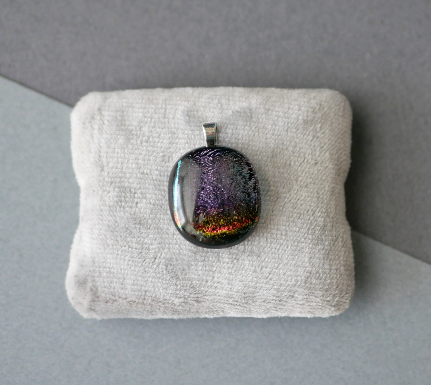 Small Dichroic Pendant with Choice of Silver Chain #26