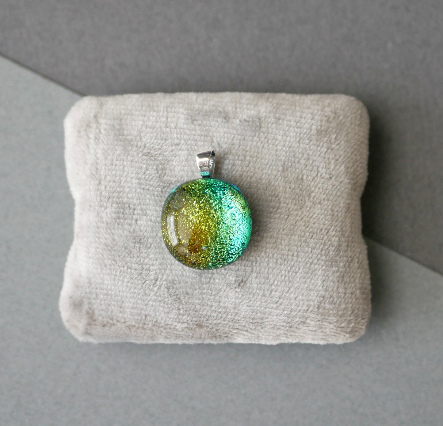 Small Dichroic Pendant with Choice of Silver Chain #30