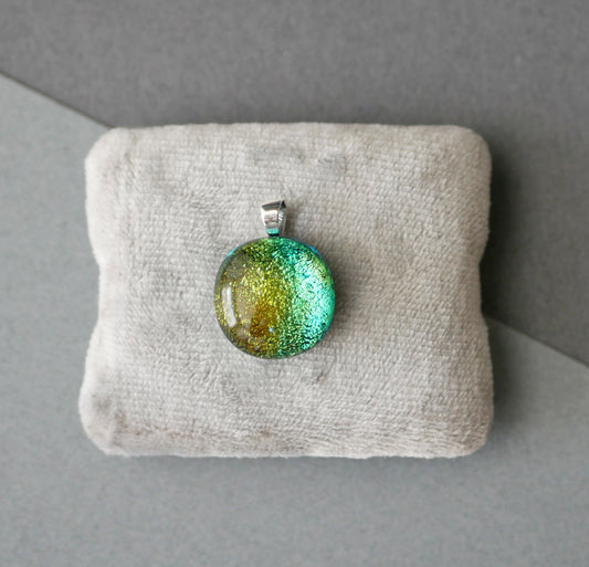 Small Dichroic Pendant with Choice of Silver Chain #30