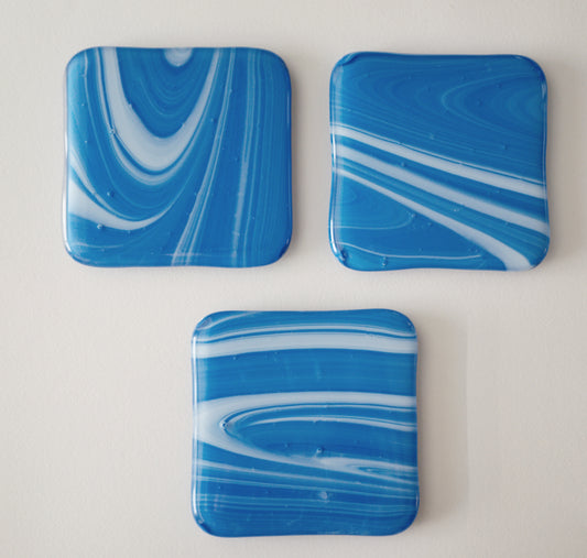 Cerulean Swirl Coasters