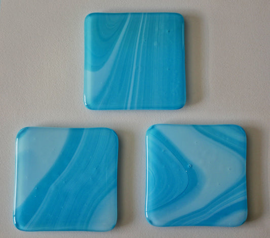 Swirling Turquoise Blue Coasters