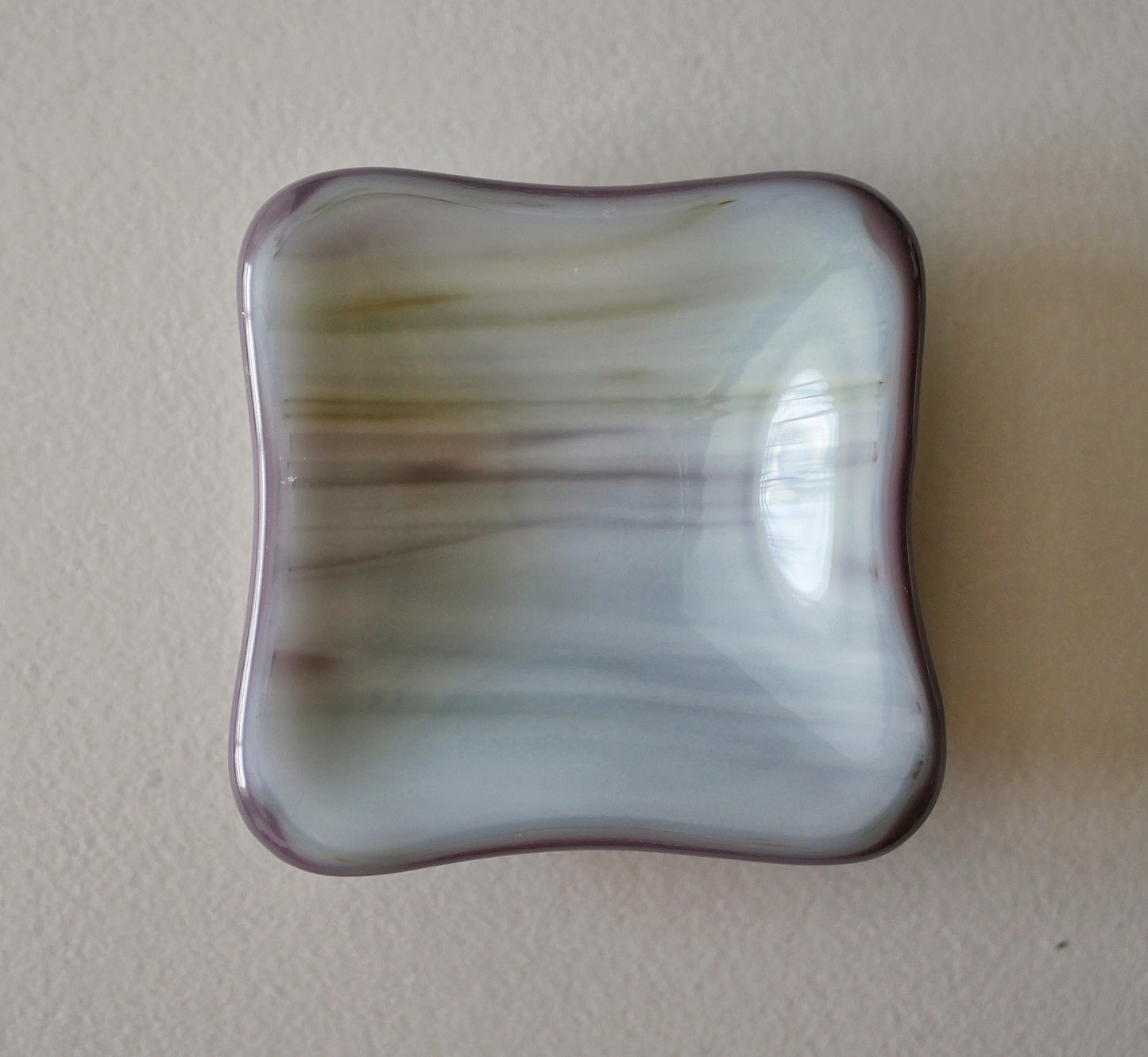 Trinket Dish: Warm Purple, Gold and White