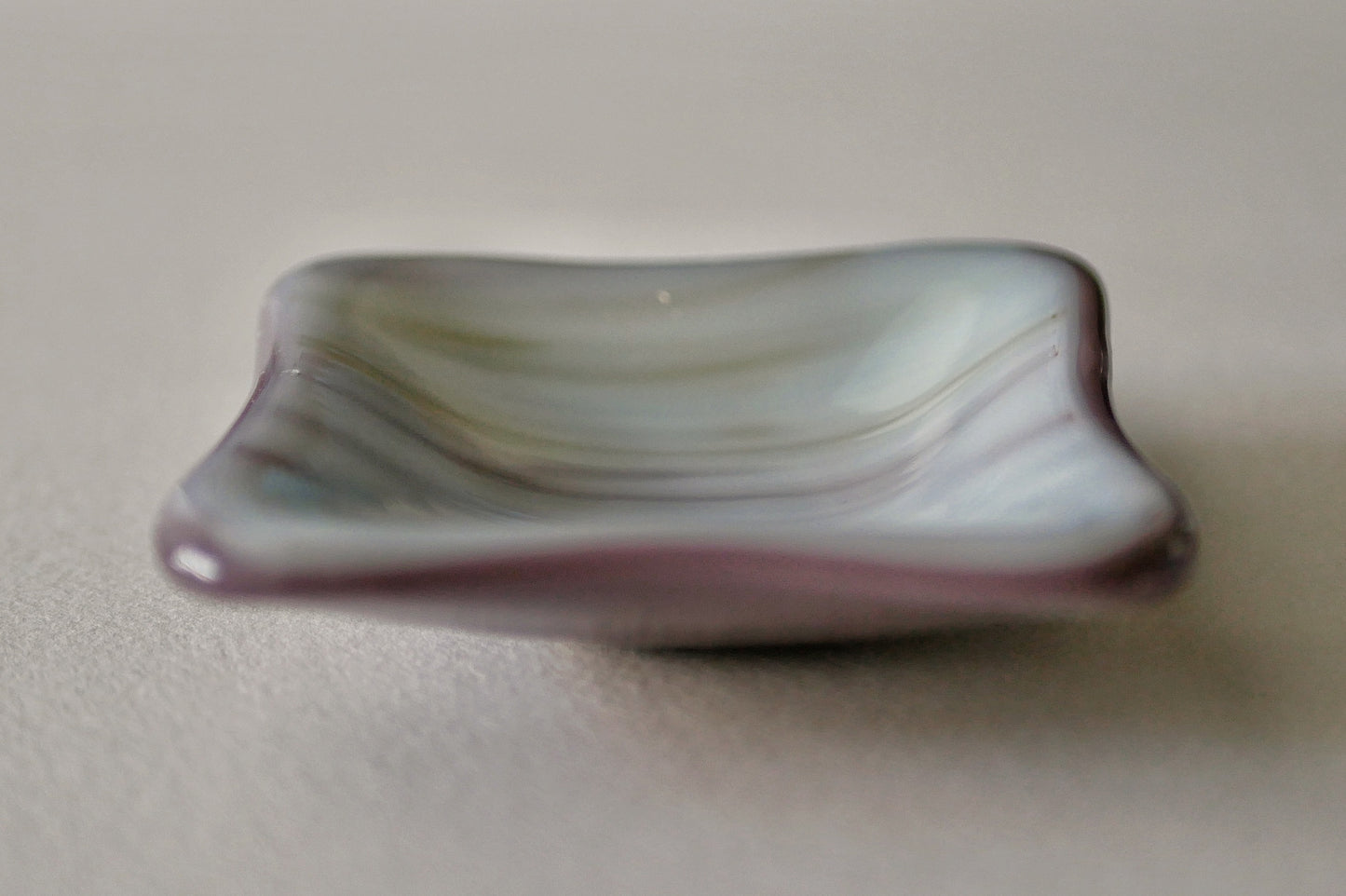 Trinket Dish: Warm Purple, Gold and White