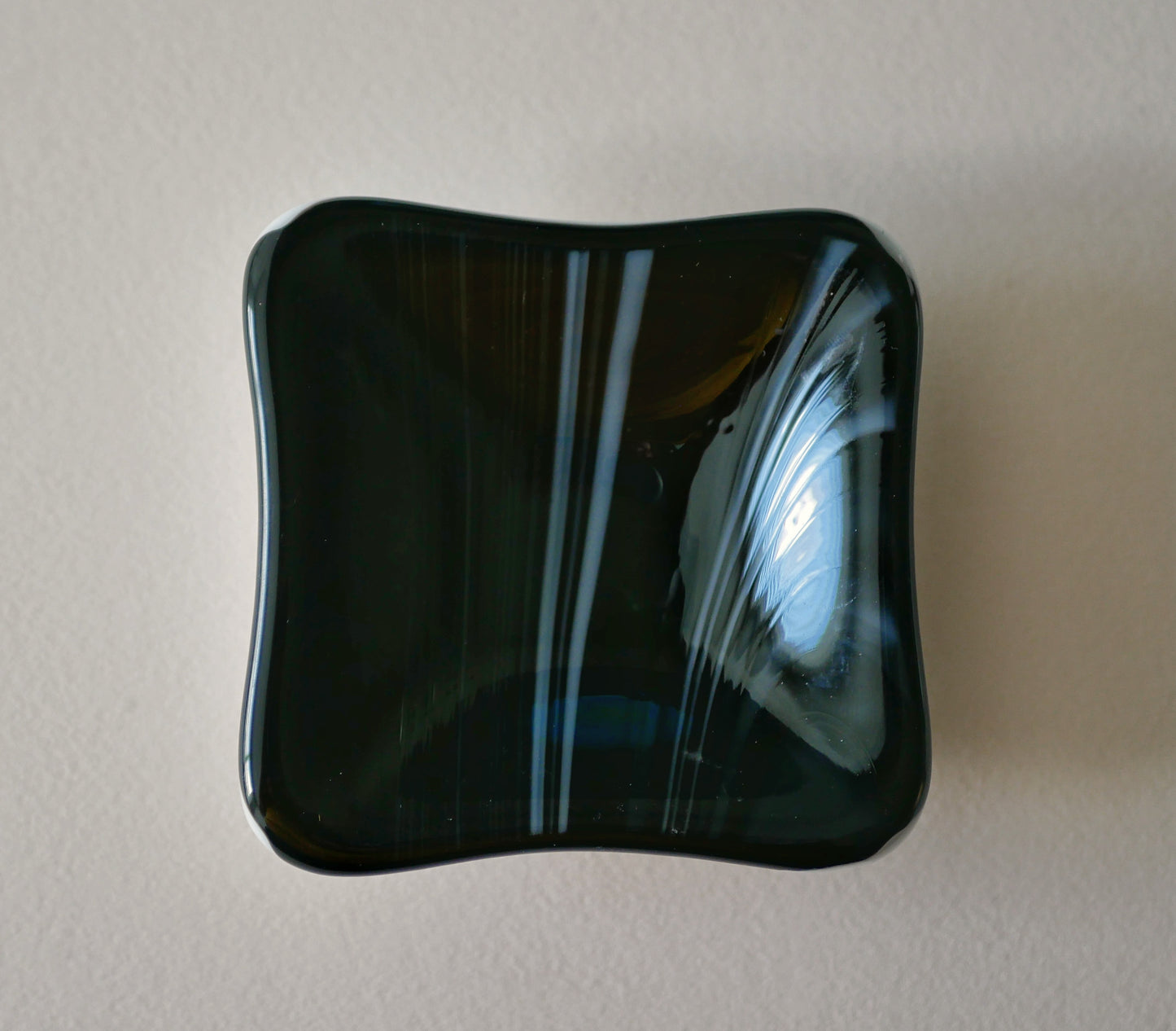 Trinket Dish: Black and White Swirl