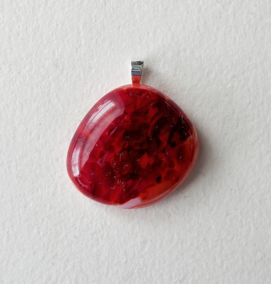 Speckled Red Pendant #1 (Sterling Silver) (PENDANT ONLY)