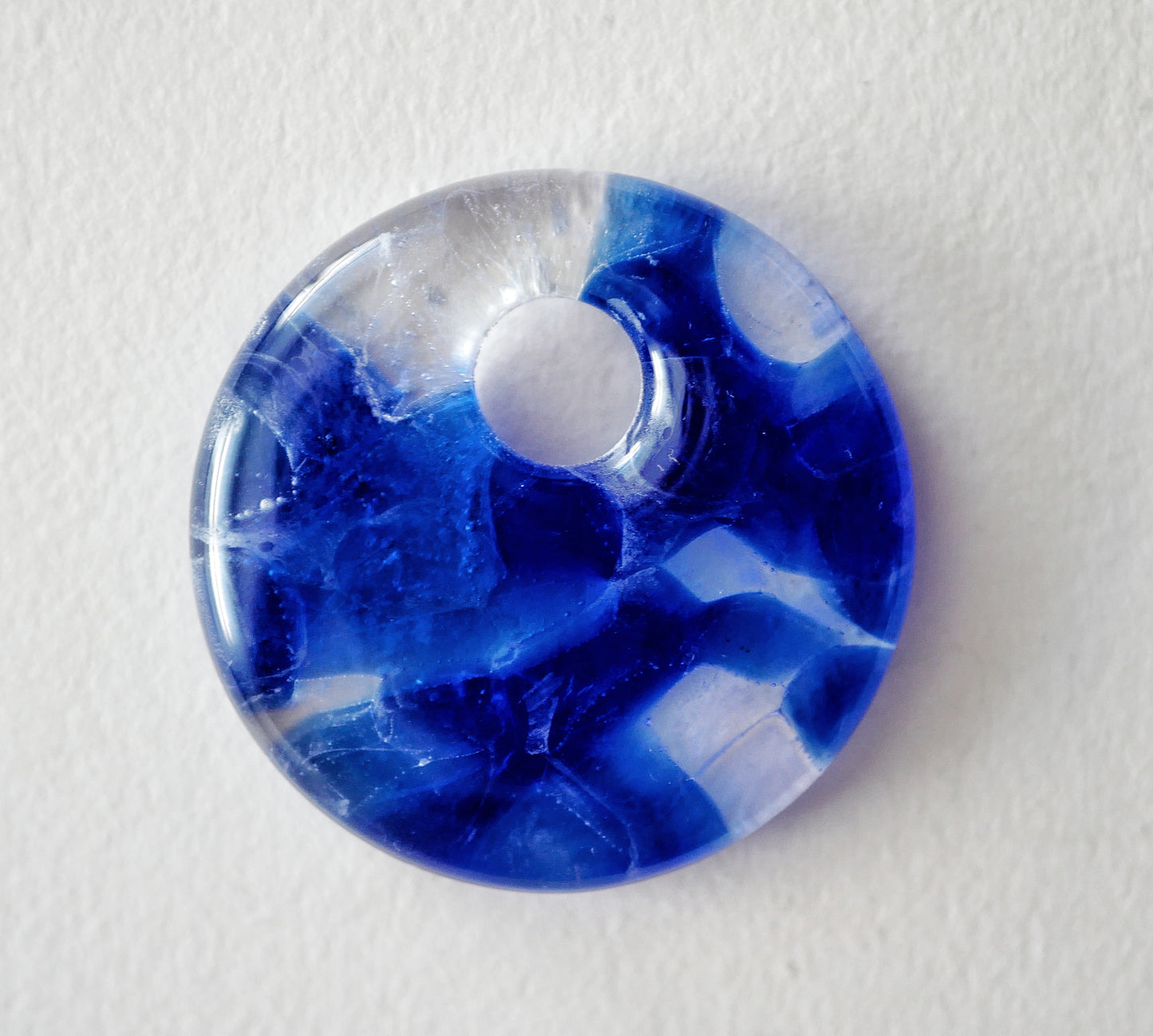 Circle Pendant: Blue and Clear (PENDANT ONLY)