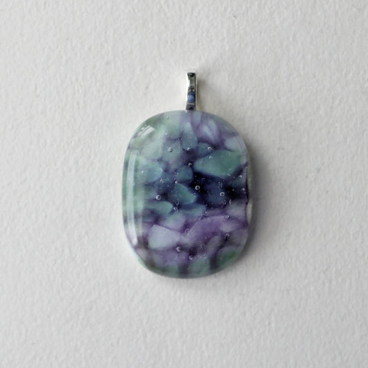 Purple and Green Dragonskin Pendant #2 (Base Metal) (PENDANT ONLY)