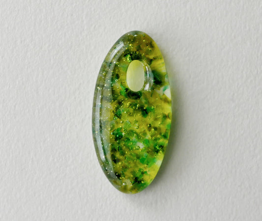 Oval Pendant: Yellow and Green (PENDANT ONLY)