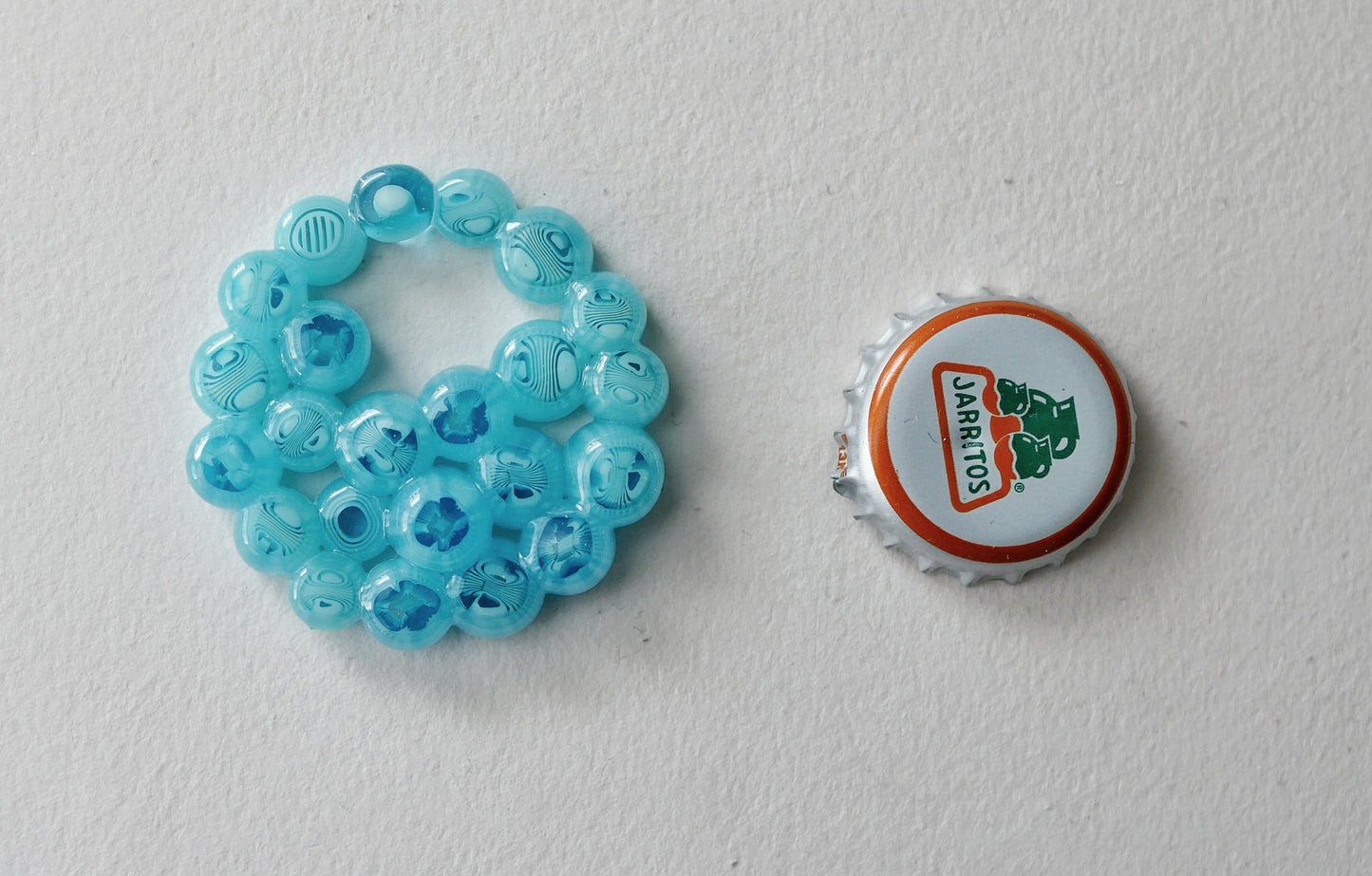 Aqua Blue Murrine Cluster Pendant With Hole #2 (PENDANT ONLY)