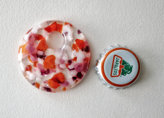 Round Pendant: Lesbian Pride Mottle (PENDANT ONLY)