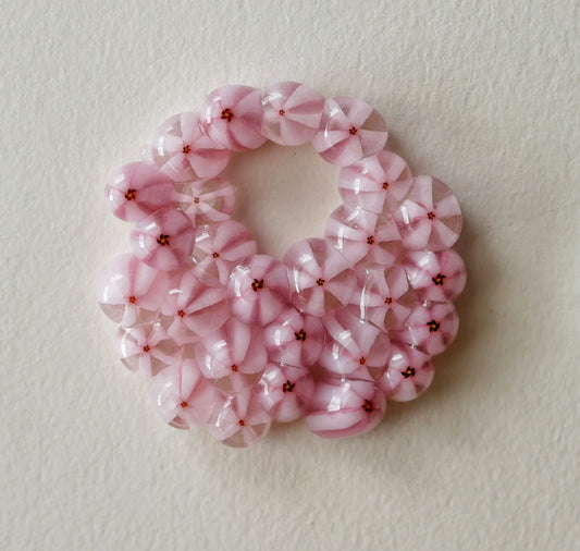 Pink Murrine Cluster Pendant With Hole (PENDANT ONLY)