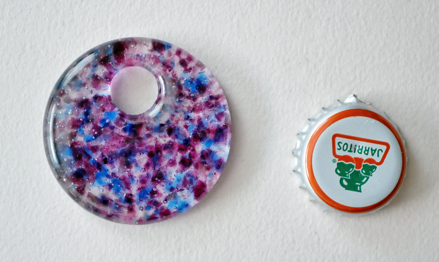 Round Pendant: Bi Pride Confetti (PENDANT ONLY)