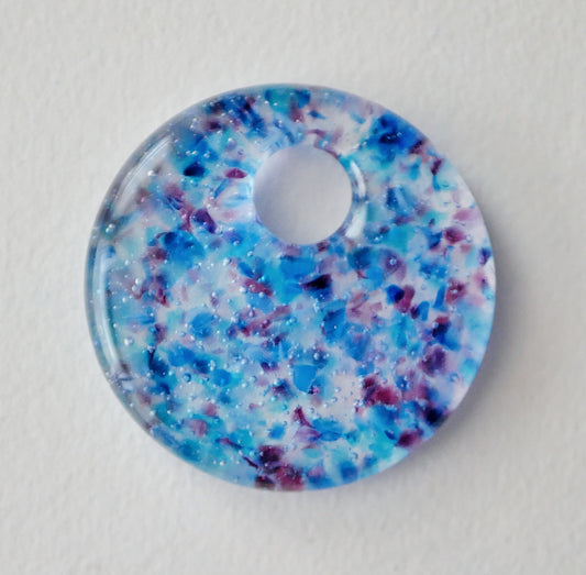 Round Pendant: Pink and Blue (PENDANT ONLY)