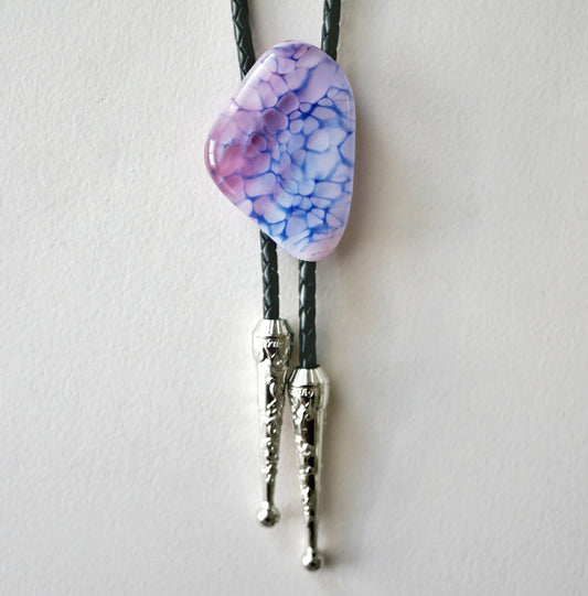 Pink and Blue Dragonskin Bolo Tie #2