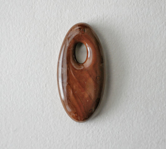 Oval Pendant: Rust Spectral Squiggles #1 (PENDANT ONLY)