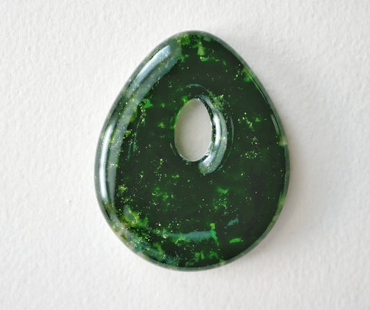 Teardrop Pendant: Mottled Aventurine and Greens (PENDANT ONLY)