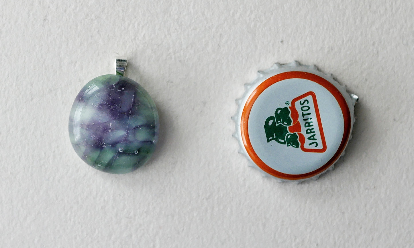 Purple and Green Pendant #2 (Sterling Silver) (PENDANT ONLY)