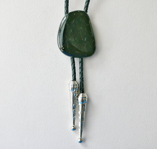 Golden Black Aventurine Dragonskin Bolo Tie #1