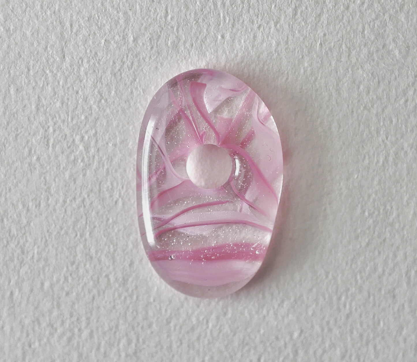 Pink Blob Pendant with Hole #2 (PENDANT ONLY)