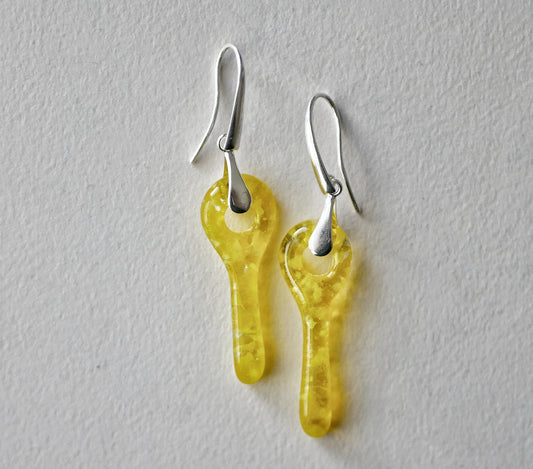 Dangly Yellow Earrings