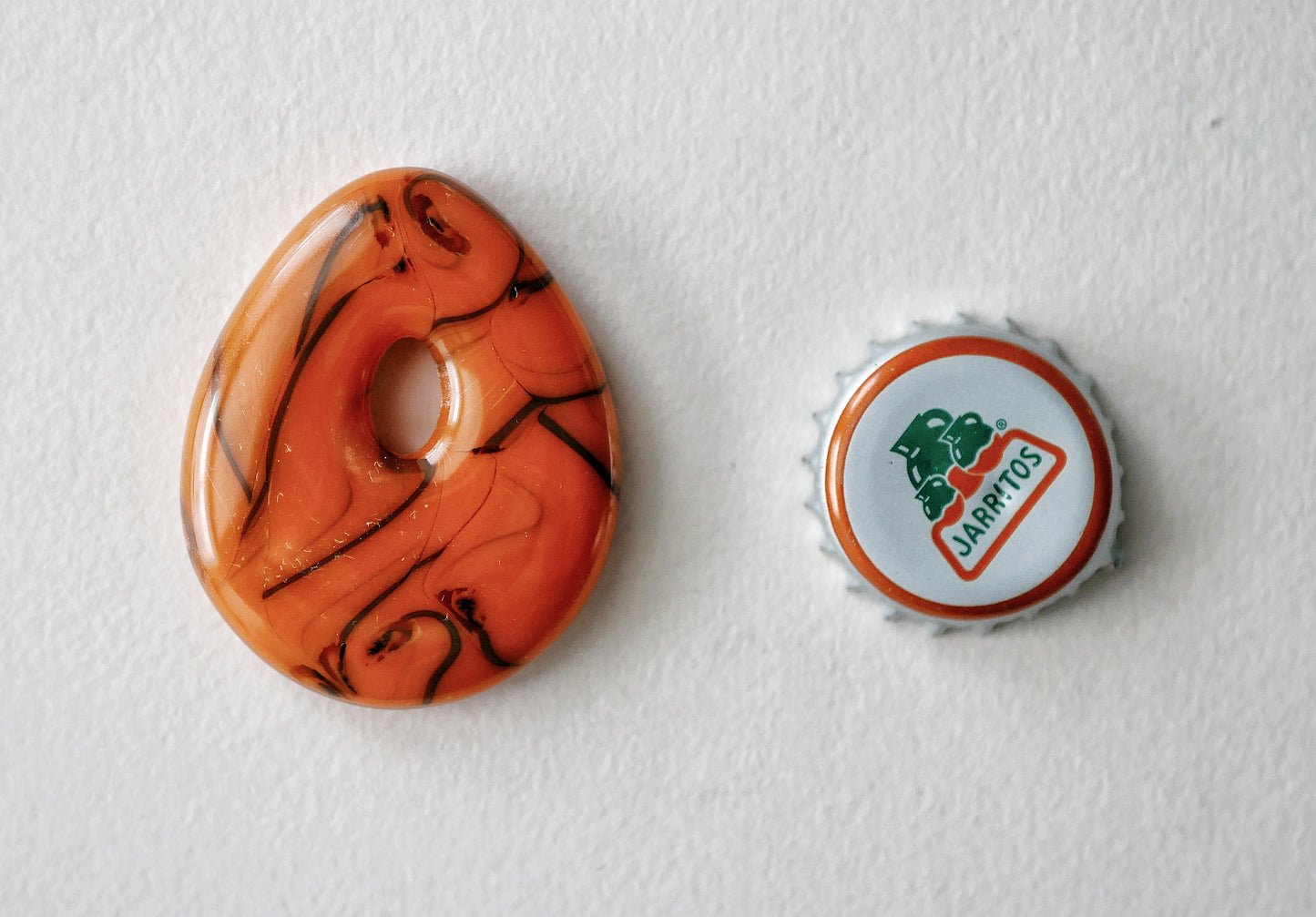 Teardrop Pendant: Orange Swirl (PENDANT ONLY)