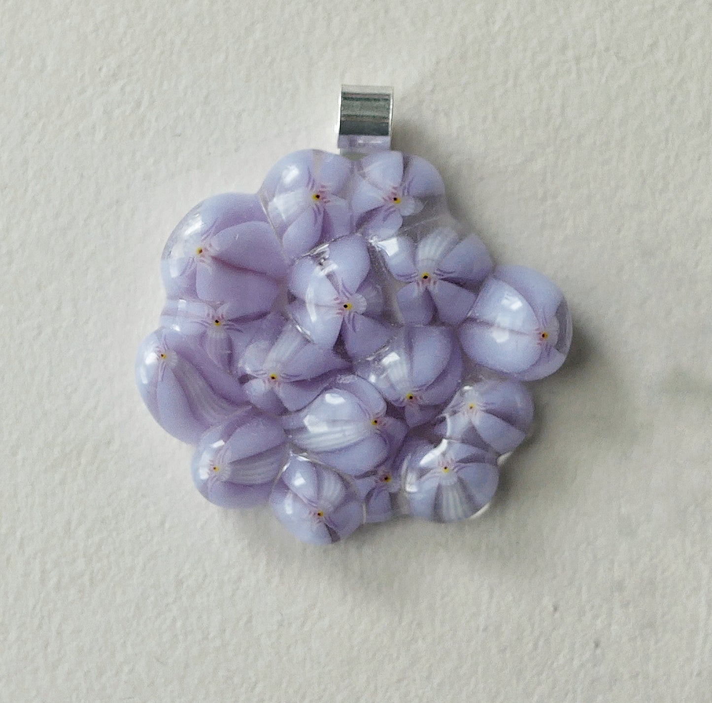 Purple Floral Cluster Pendant (Sterling Silver) (PENDANT ONLY)