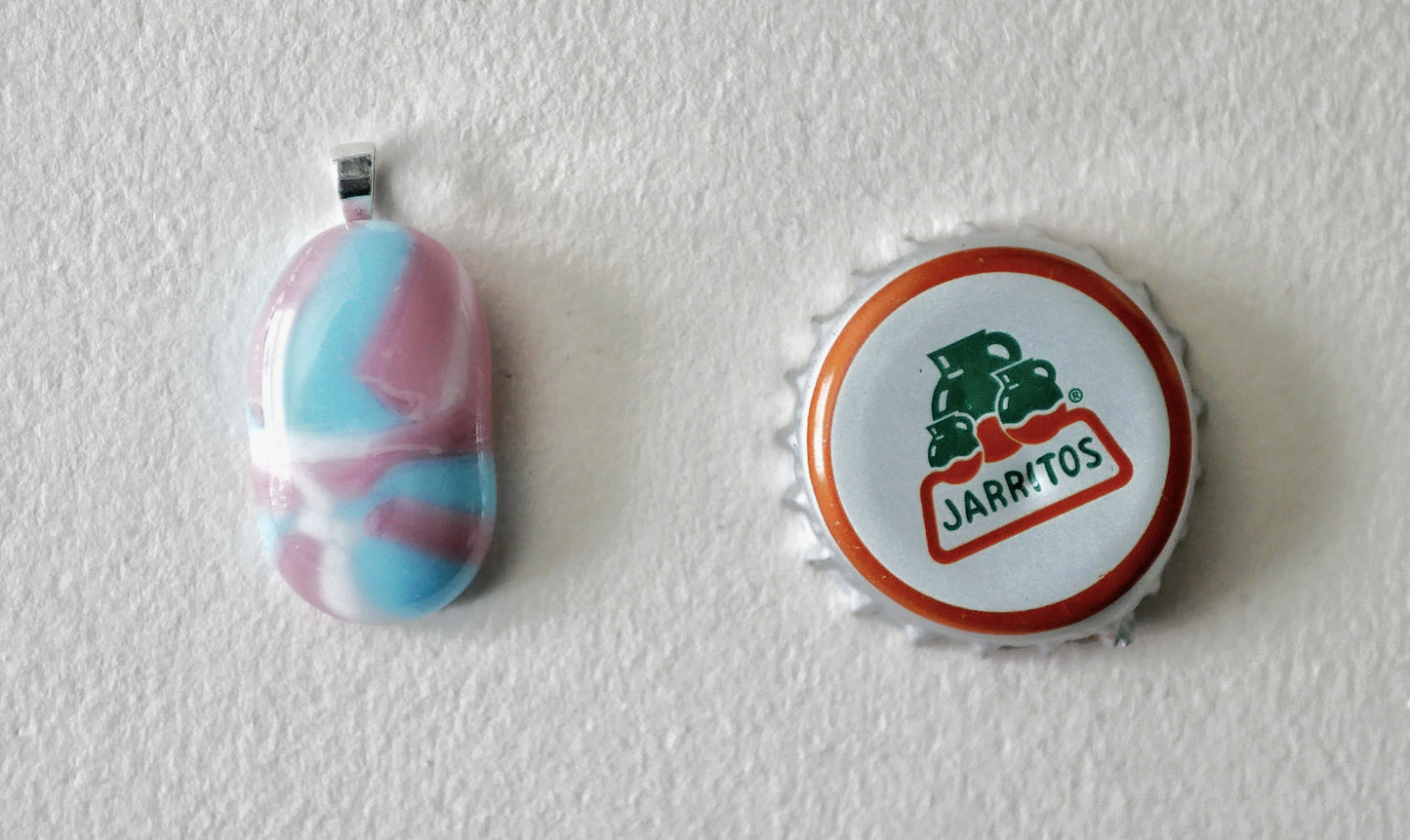 Trans Pride Pendant #4 (Sterling Silver) (PENDANT ONLY)