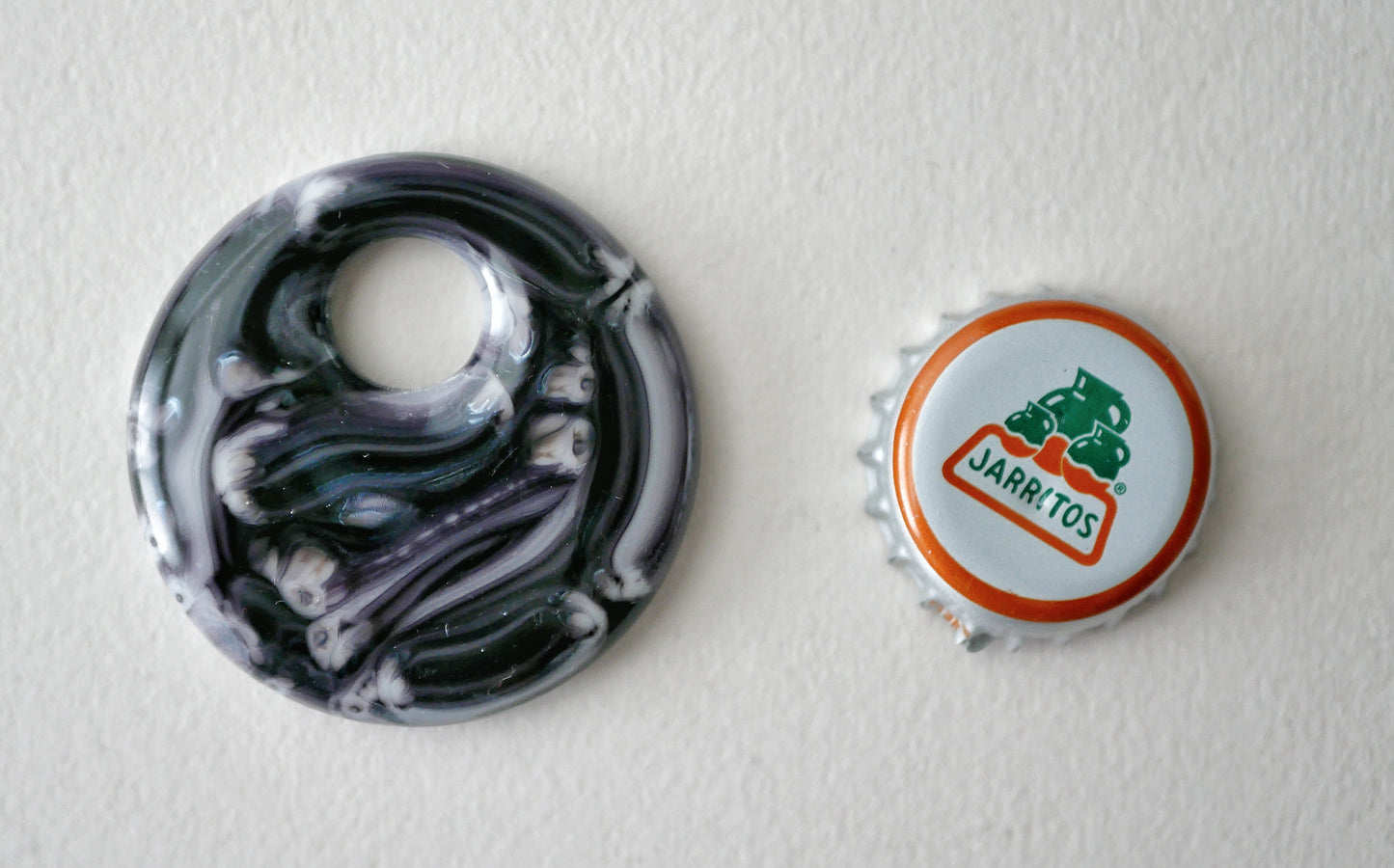 Round Pendant: Purple Spectral Squiggles #3 (PENDANT ONLY)