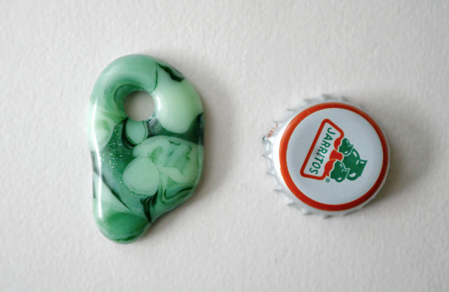 Green Blob Pendant with Hole #2 (PENDANT ONLY)