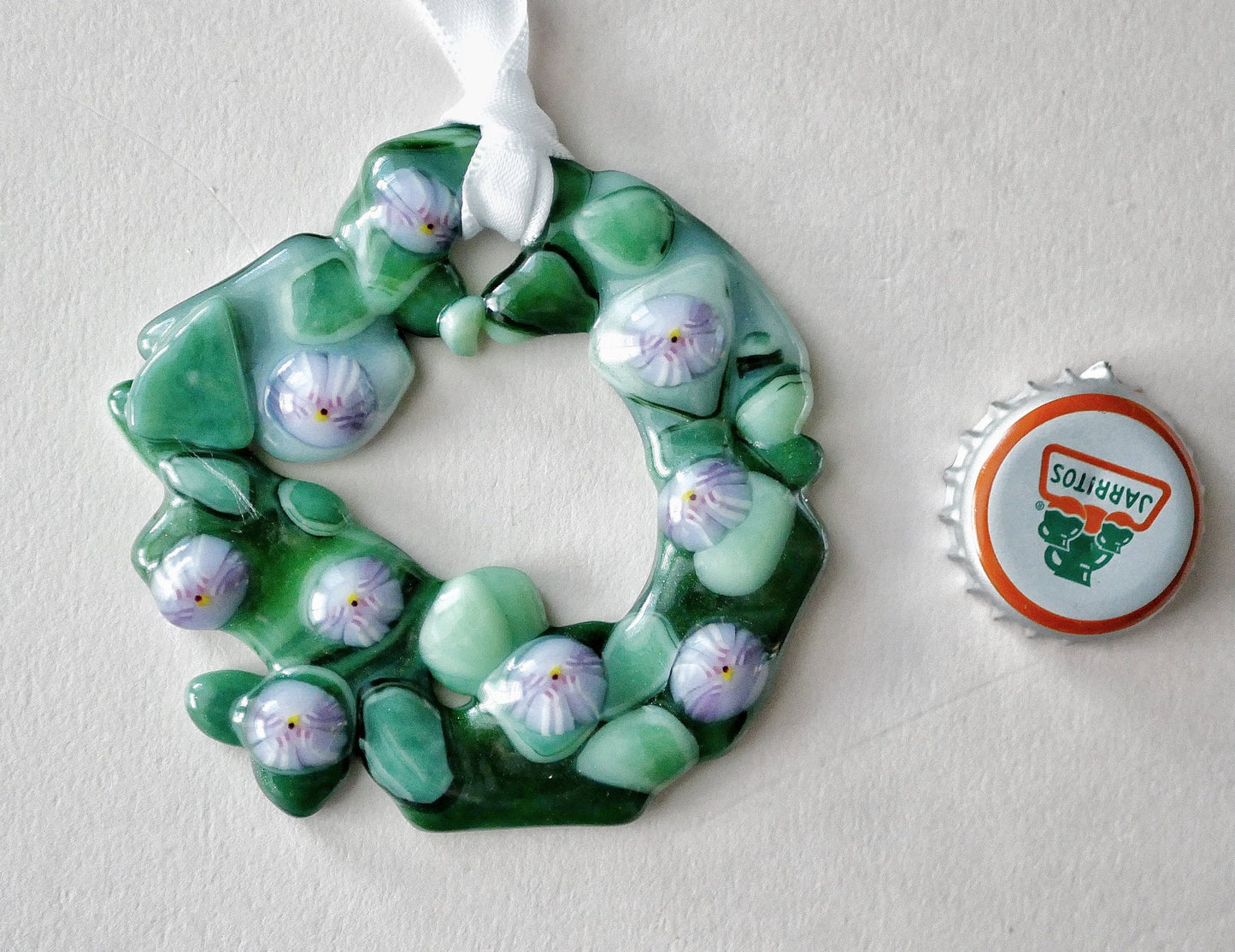 Bumpy Wreath with Purple Flowers (Small)