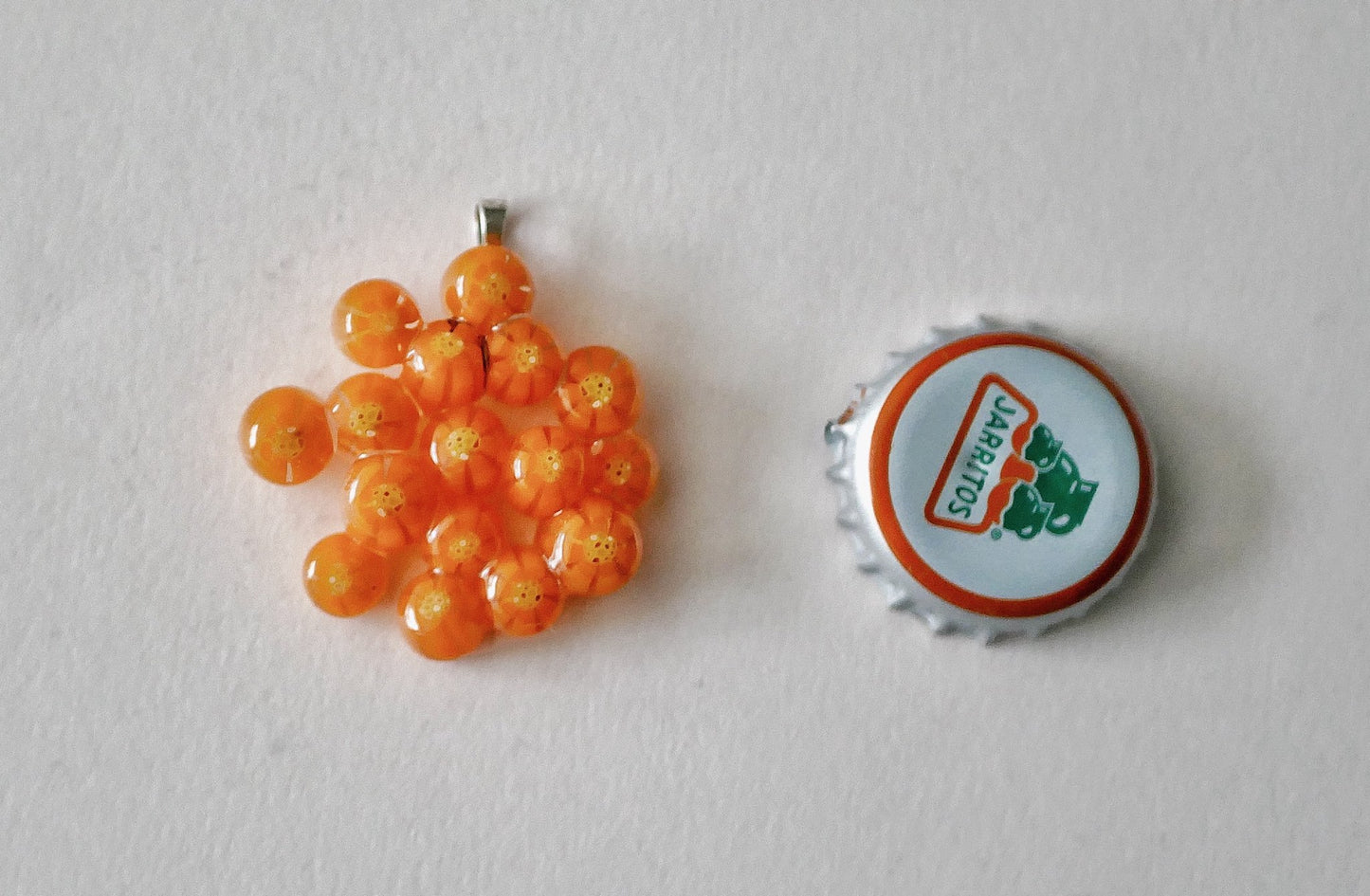 Orange Cluster Pendant (Sterling Silver) (PENDANT ONLY)