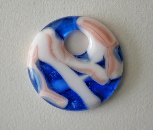 Circle Pendant: Pink and Blue (PENDANT ONLY)